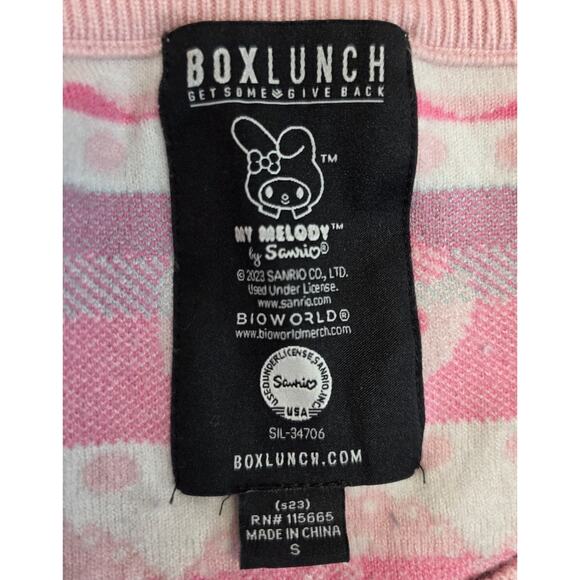 Box Lunch Sanrio My Melody Pink Strawberry Cardigan Sweater Size Small Hot Topic - Picture 9 of 12